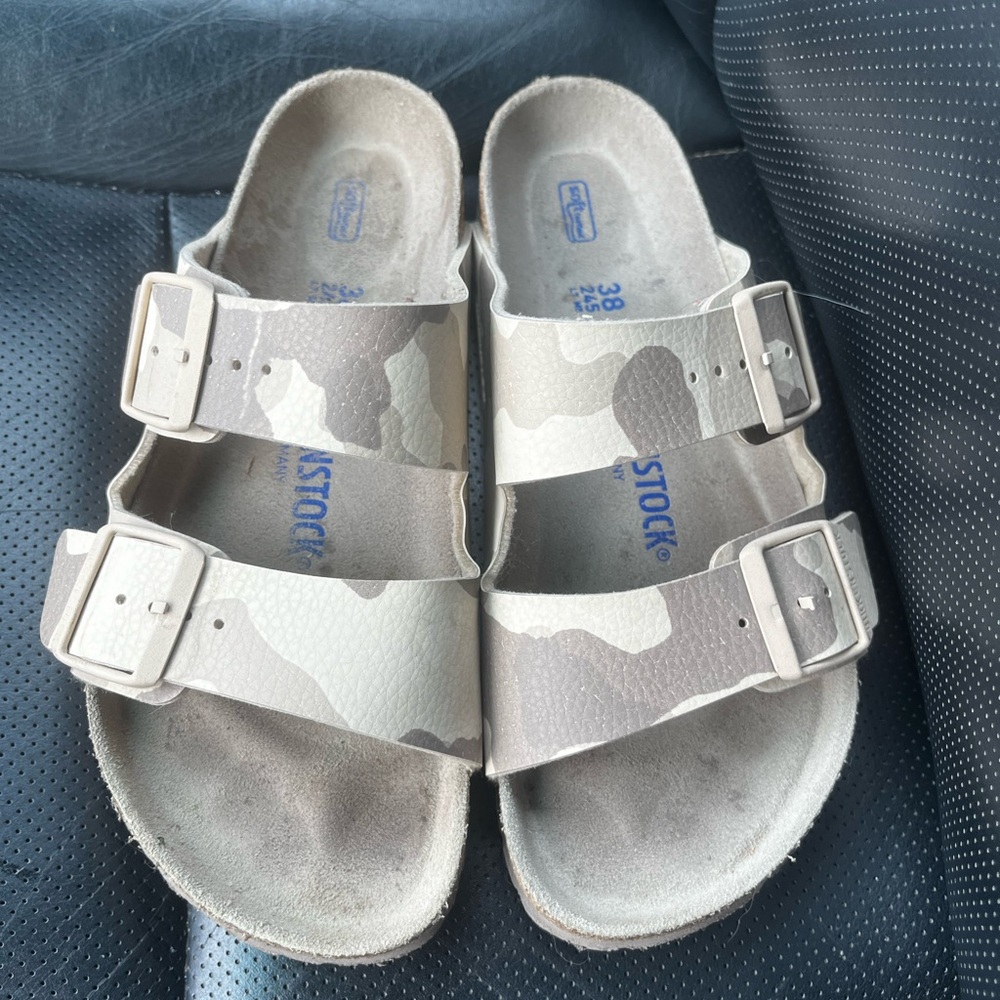Birkenstock Beige Camouflage Sandals